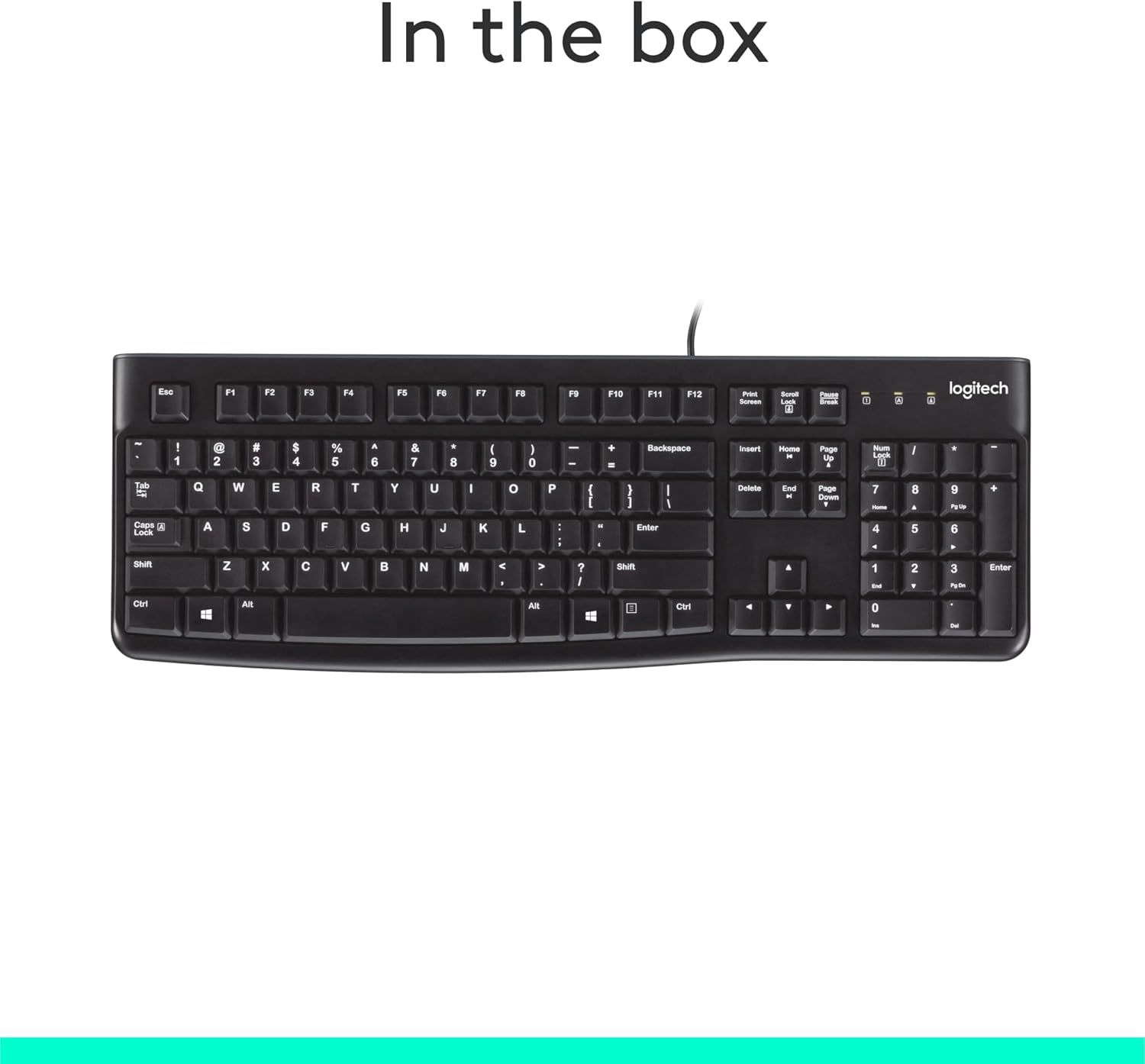 Logitech K120 USB Keyboard for PC - Black - Image 10