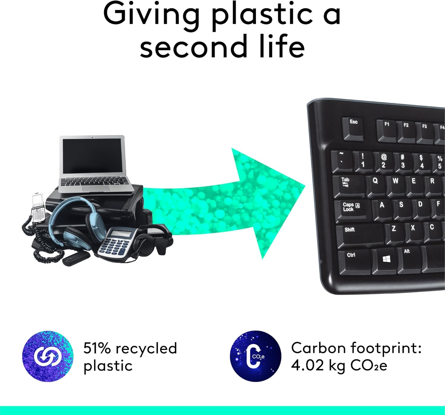 Logitech K120 USB Keyboard for PC - Black - Image 8