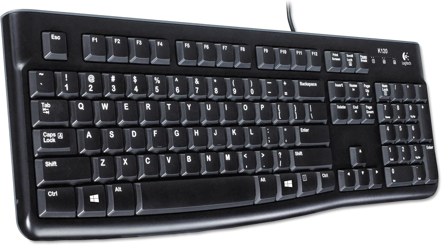 Logitech K120 USB Keyboard for PC - Black - Image 2