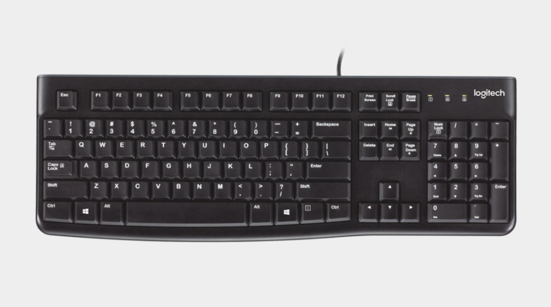 Logitech K120 USB Keyboard for PC - Black