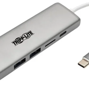 Tripp Lite USB C Docking Station with USB-A Hub, HDMI, Micro SD, PD Charging 4k