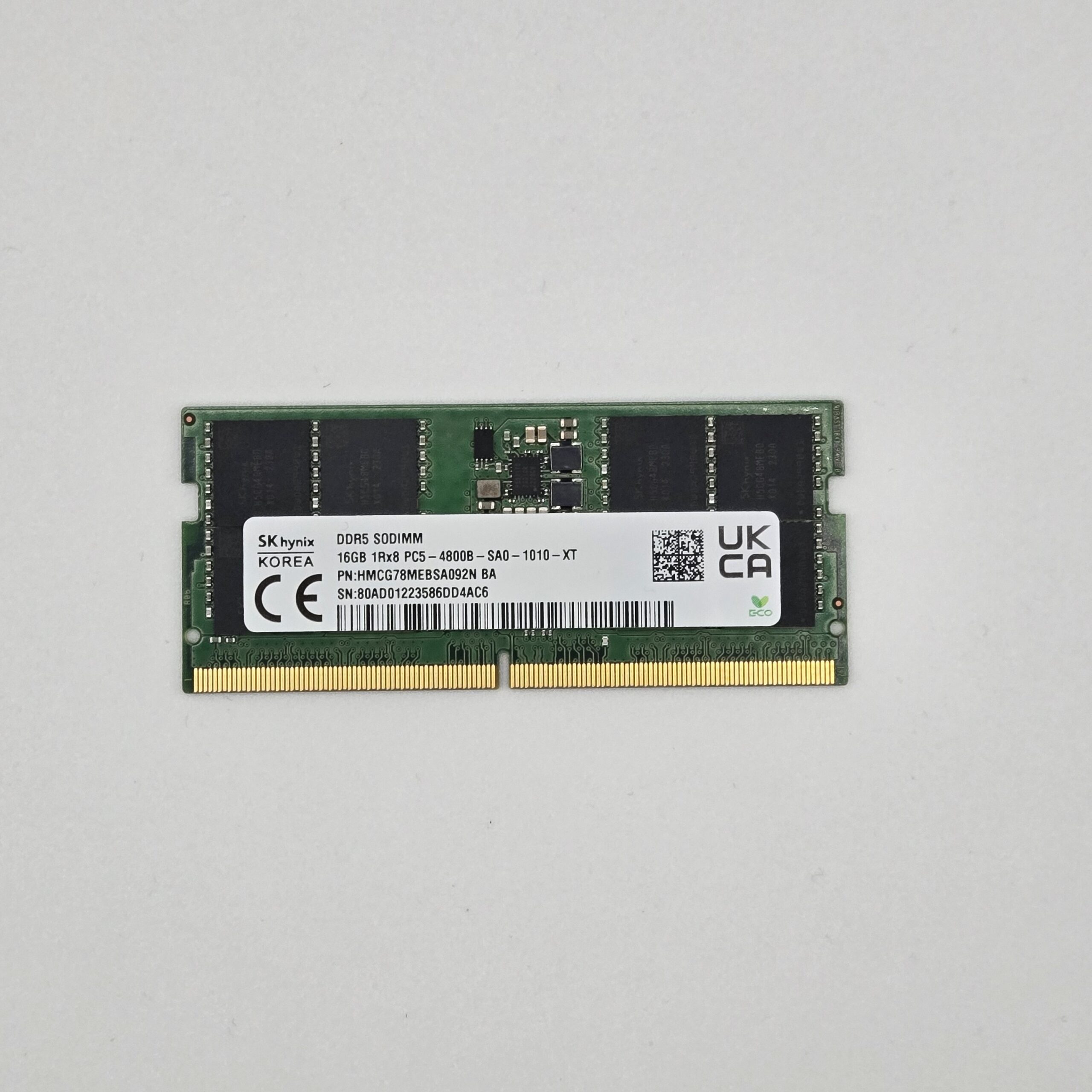 SK Hynix 16GB 1RX8 DDR5 PC5-4800B-SA0 SODIMM Memory RAM HMCG78MEBSA092N Laptop