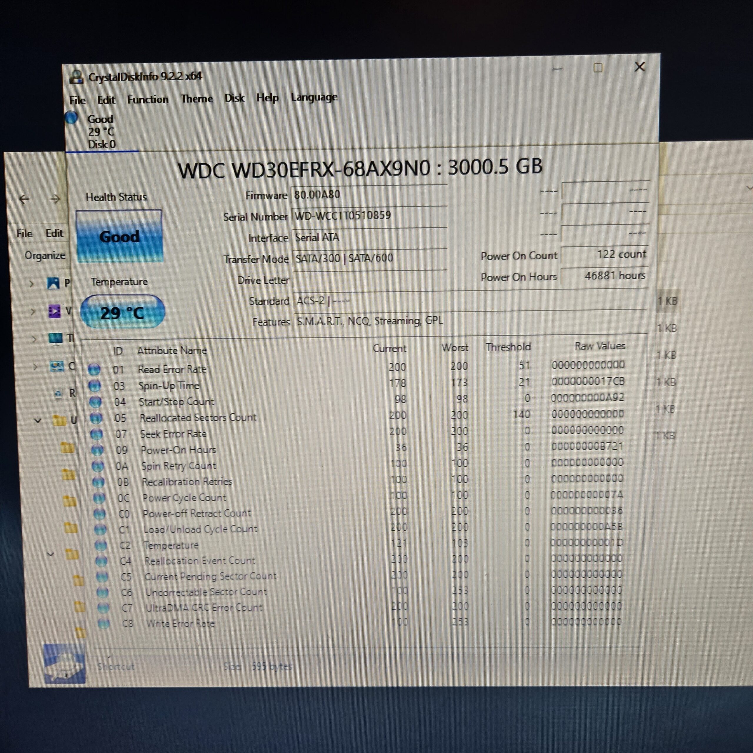 WD Red 3TB NAS Hard Drive 3.5" HDD SATA WD30EFRX Tested Working - Image 3