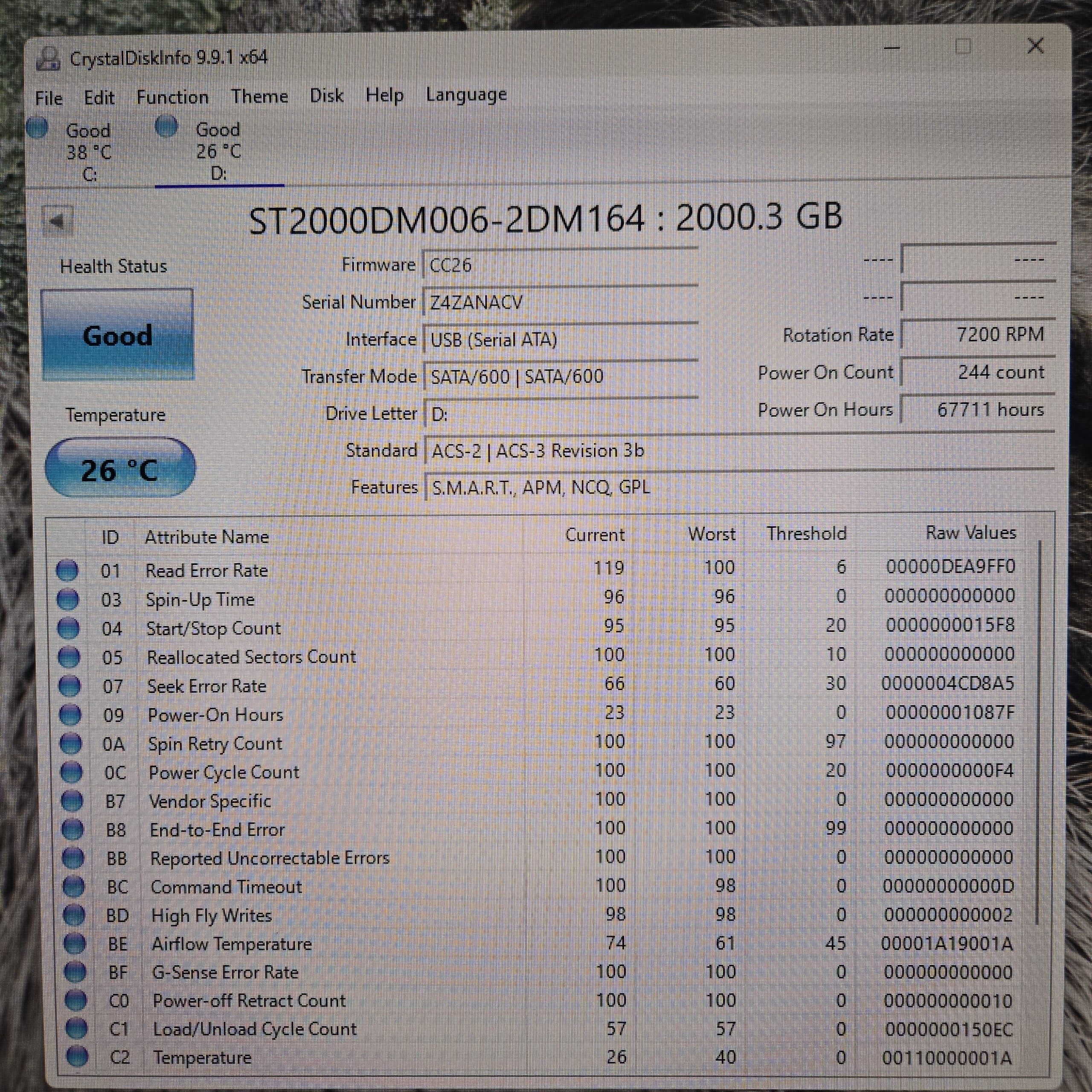 Seagate Barracuda 2TB 3.5" SATA HDD ST2000DM006 Internal Hard Drive Tested Good - Image 3