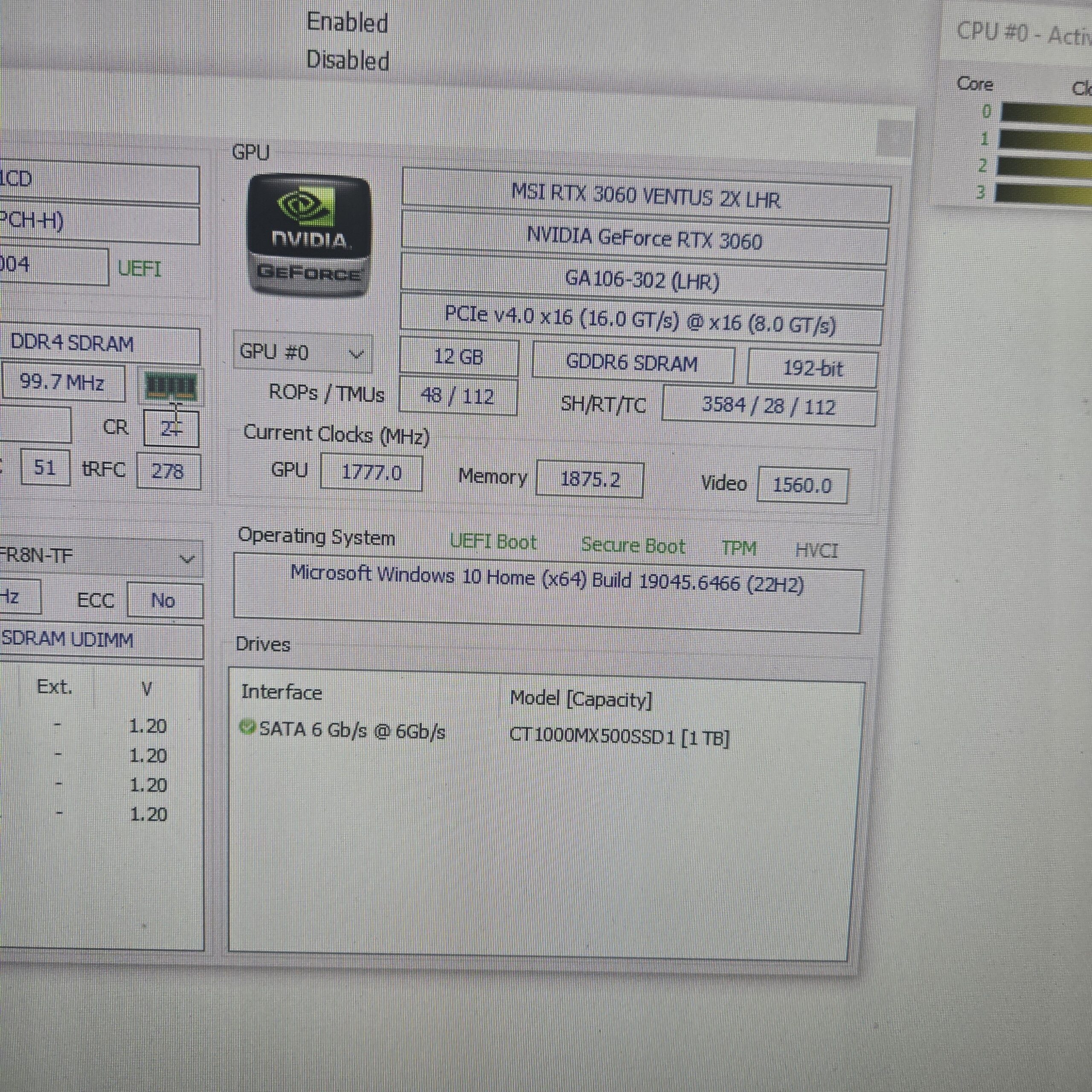 MSI GeForce RTX 3060 VENTUS 2X 12G - 12GB GDDR6 (Fresh Thermal Paste & Pads) - Image 5